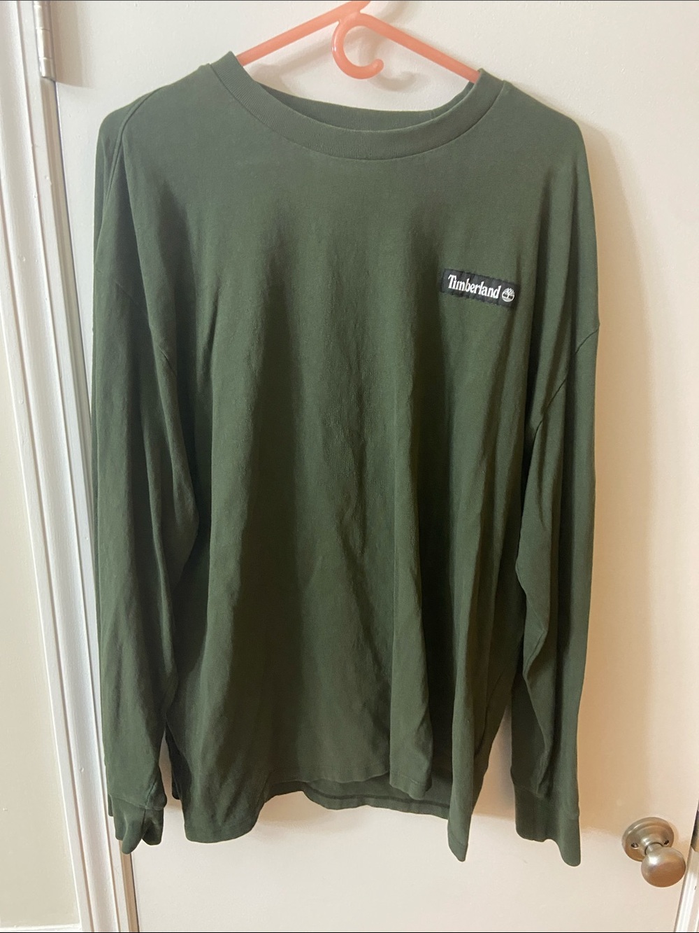 Timberland Men's Long Sleeve Crewneck T-Shirt — Forest Green